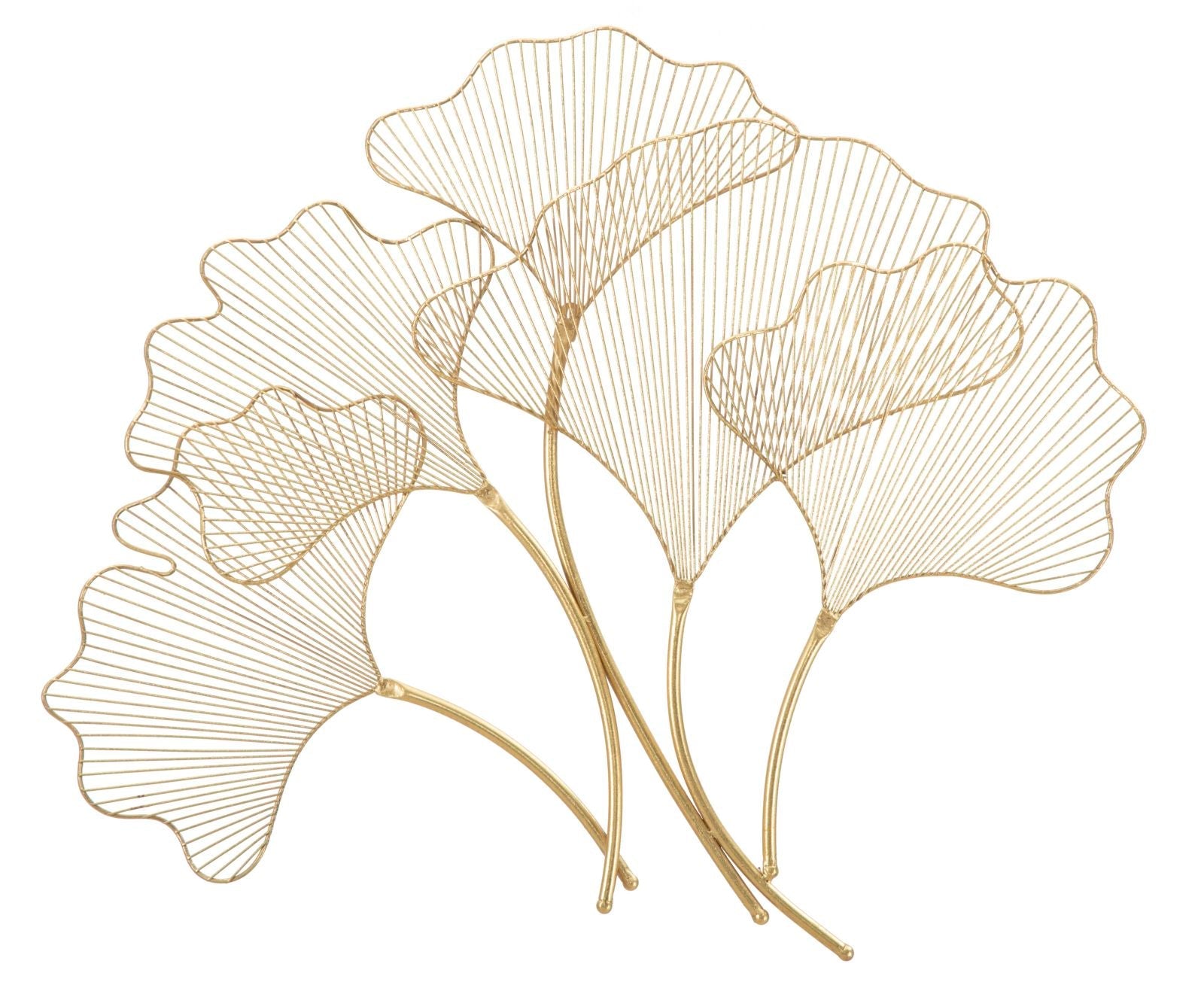 Pannello Decorativo in Ferro Foglia Glam 79x5x68 cm