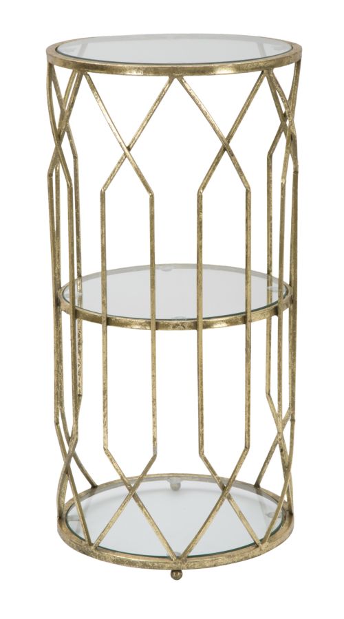 Tavolino Portatelefono Elegante Tunisi Doppio ø 35x71 cm