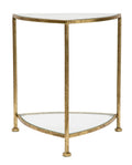 Comodino Triangolare Elegante con 2 Ripiani - Design Moderno 45x45x50 cm