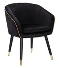 Poltrona Eleganza Paris Nera e Oro cm 62x58x78