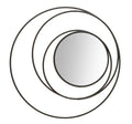 Specchio rotondo in metallo nero cm ø 80x3