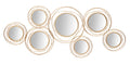 Specchio Rotondo in Metallo Dorato cm 124,5x4x53,5