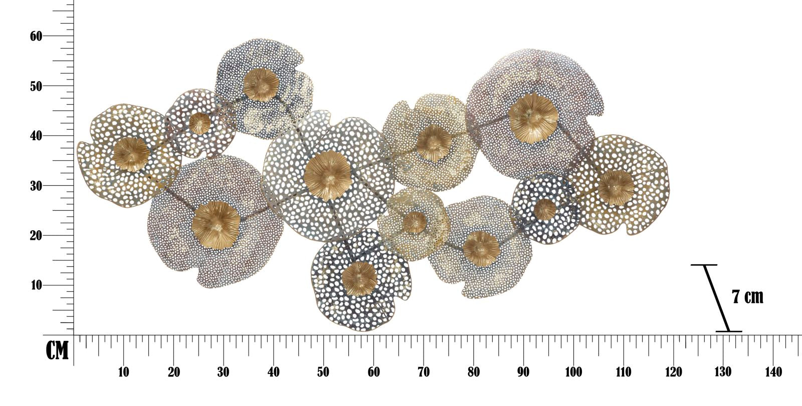 Pannello Decorativo in Metallo "Holes" 119x7x59,5 cm