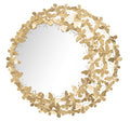 Specchio Glam Farfalla Vento Ø 81,5 cm con Specchio Interno Ø 55 cm