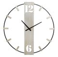 Orologio da parete elegante in metallo argentato cm 61x4,5x63