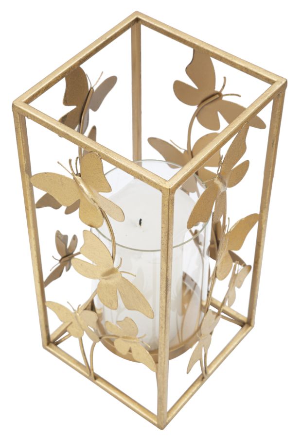 Portacandele Farfalla Glam 14x14x29 cm