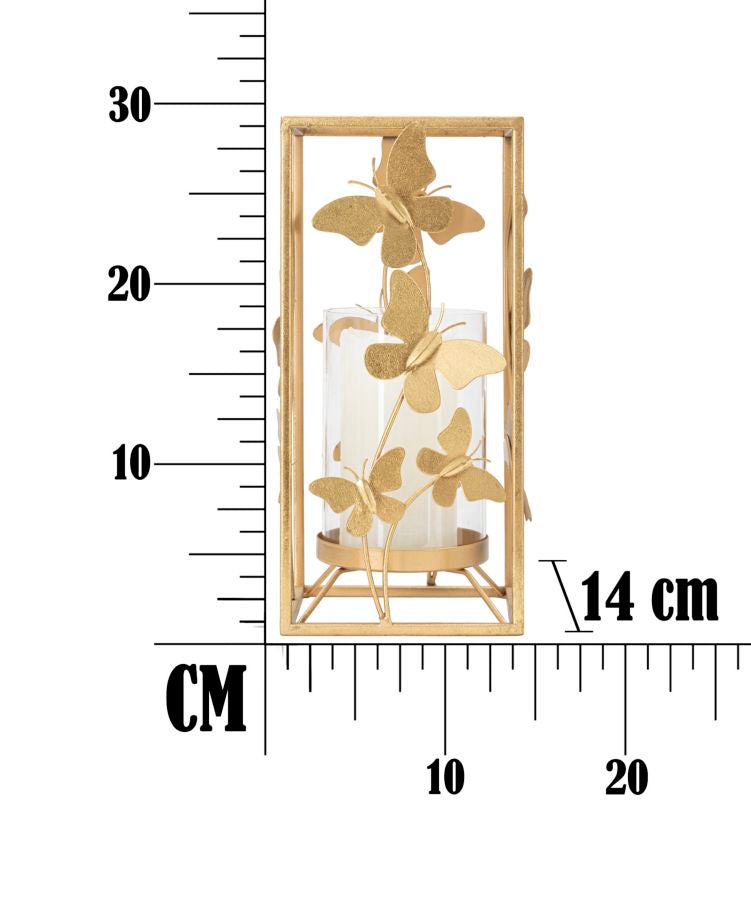 Portacandele Farfalla Glam 14x14x29 cm