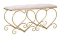 Panca Cuore Rosa Elegante 105x37,5x51,5 cm