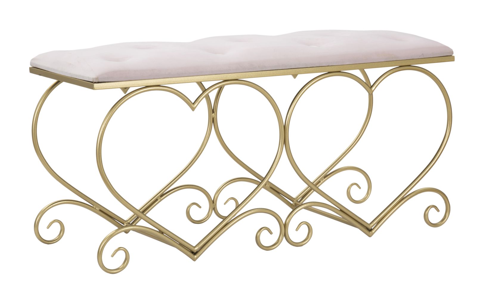 Panca Cuore Rosa Elegante 105x37,5x51,5 cm
