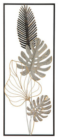 Pannello Decorativo in Metallo Plam -a- 28,5x3x74 cm