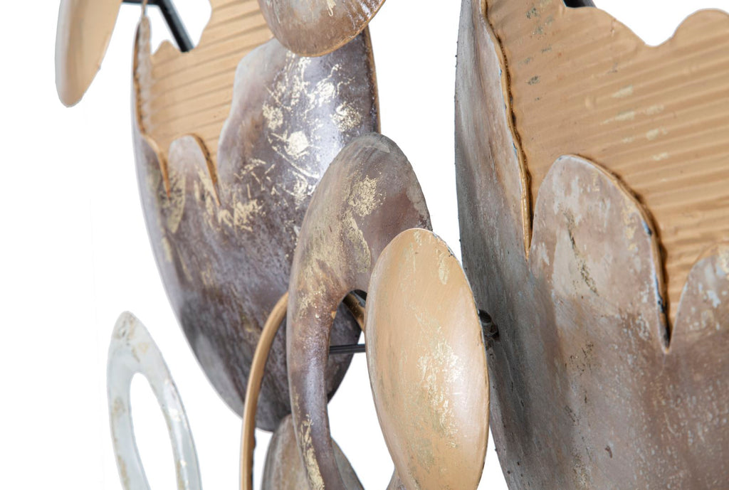 Pannello Decorativo in Ferro a Forma Circolare cm 135x7x69