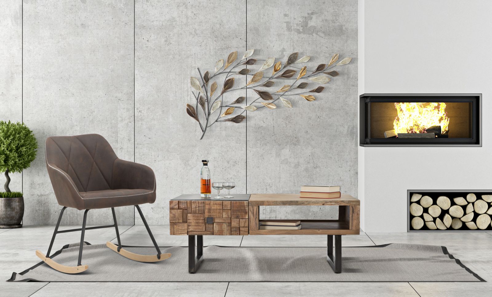 Tavolo da Caffè Mumbai in Legno di Acacia con Cassetti - Dimensioni 110x60x43 cm