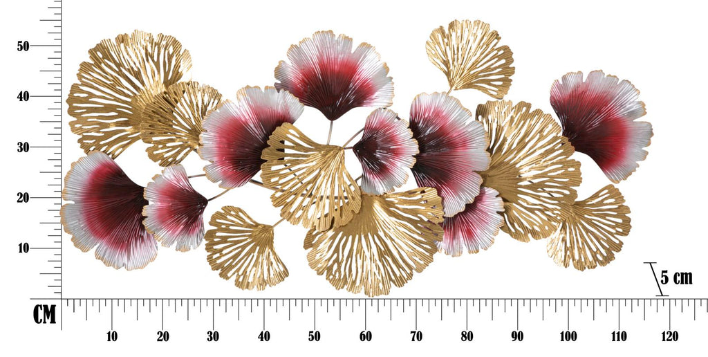 Pannello Decorativo Floreale in Metallo -B- cm 117,5x5x54