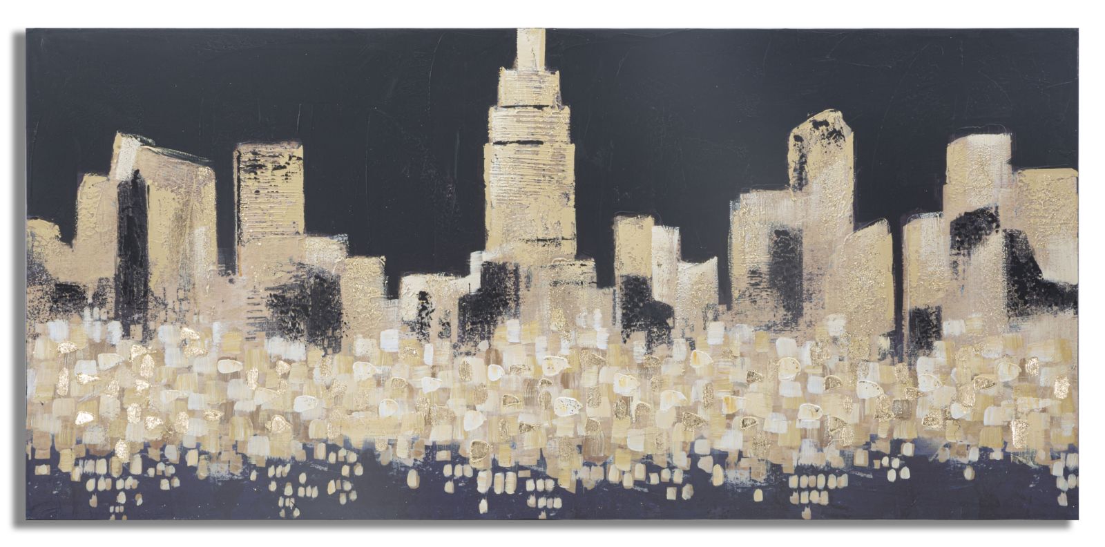 Dipinto su Tela Città Dorata 150x3,8x70 cm