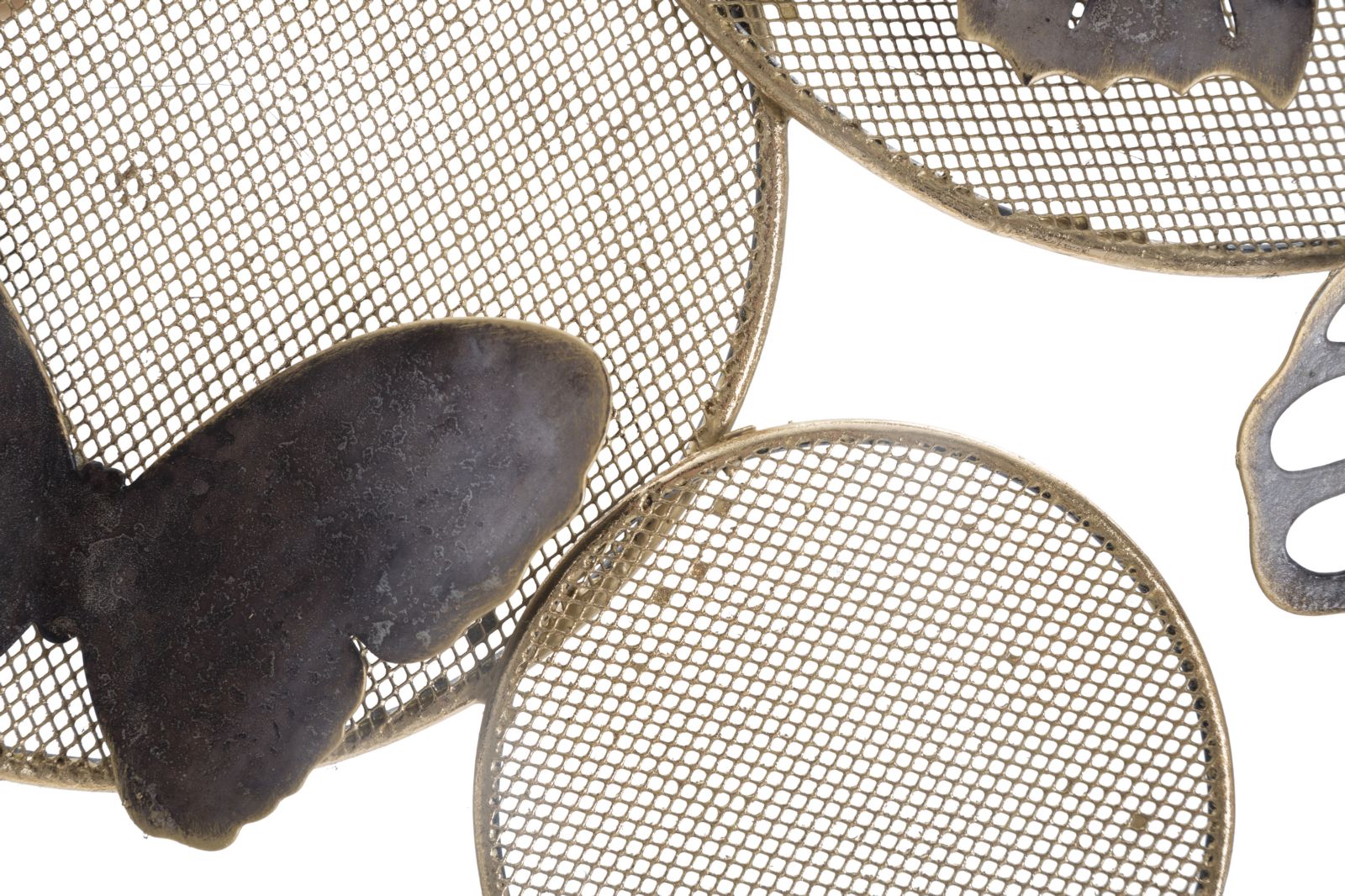 Pannello Decorativo in Ferro Farfalla Scuro cm 66x5x38