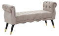 Panchina Elegante Paris Grigia/Oro 120x40x60 cm