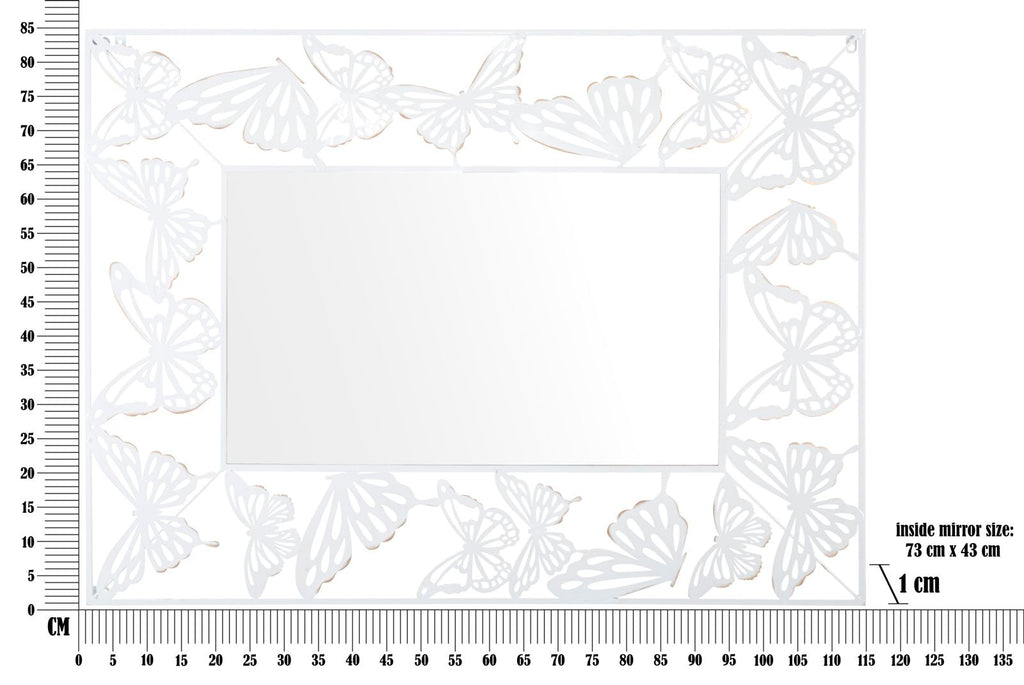 Specchio Farfalla Bianca 85x1x115 cm