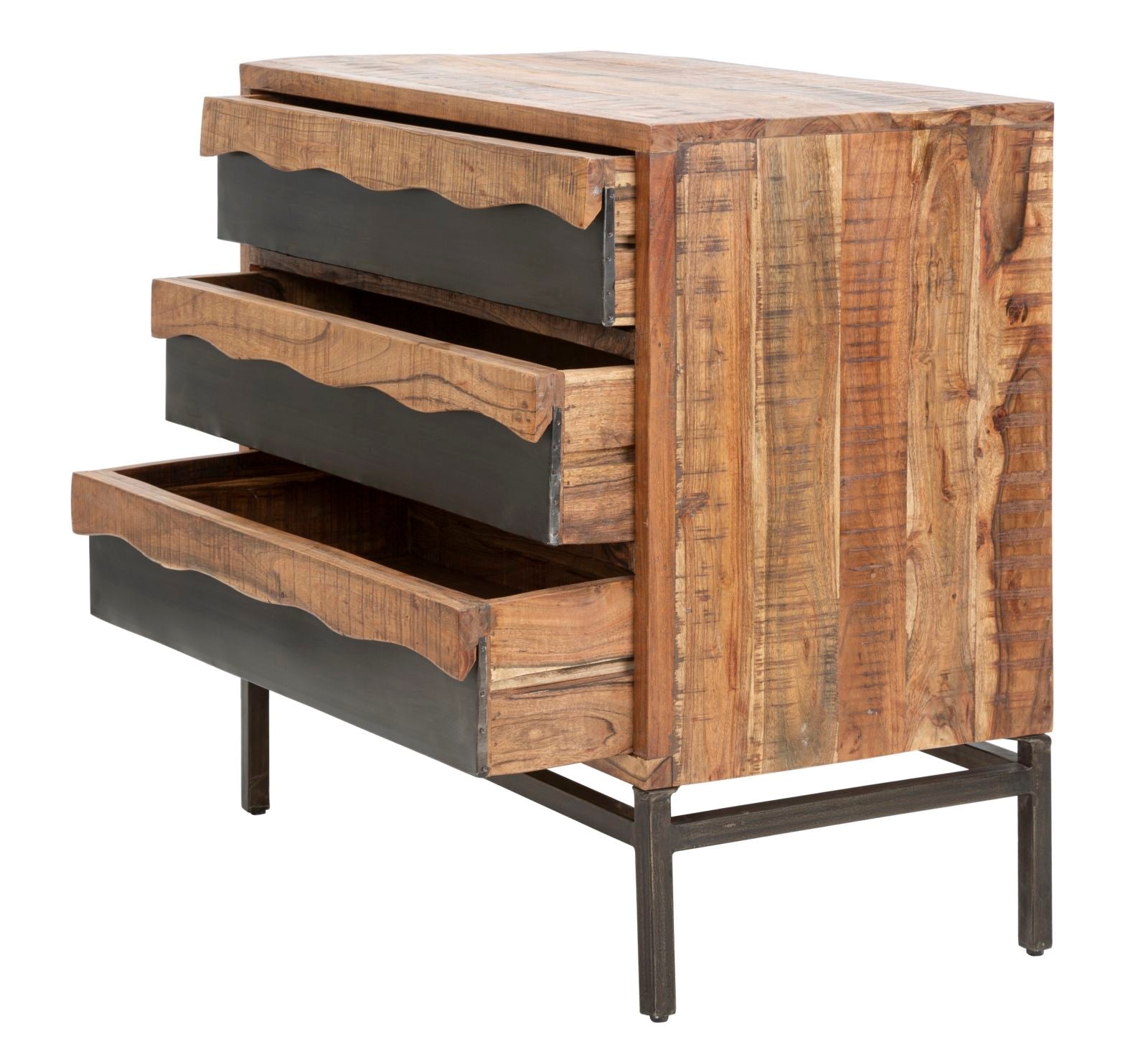 Comò Yellowstone in Legno di Acacia Nilotica - 88x45x80 cm