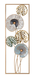Pannello Decorativo 3D in Metallo con Design Naturale - 31,2 x 5,5 x 90 cm