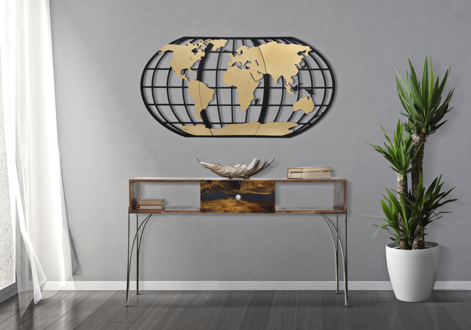Console Mustang in Legno Massello di Acacia Nilotica 130x40x80