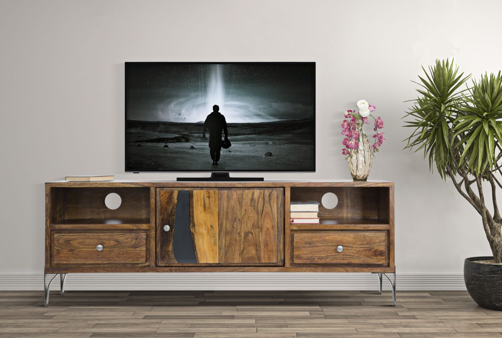 Mobile Porta TV Mustang in Acacia Nilotica 175x40x60 cm
