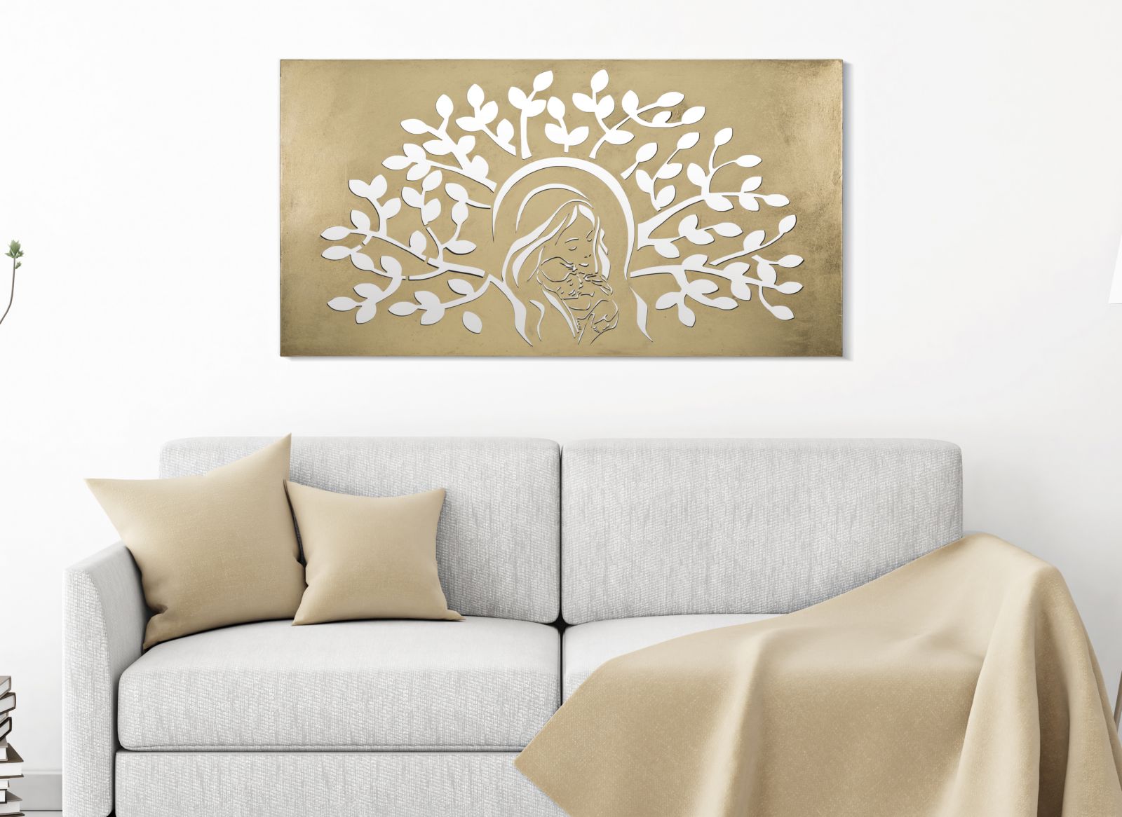 Pannello Decorativo Maternity Oro 120x2x64 cm