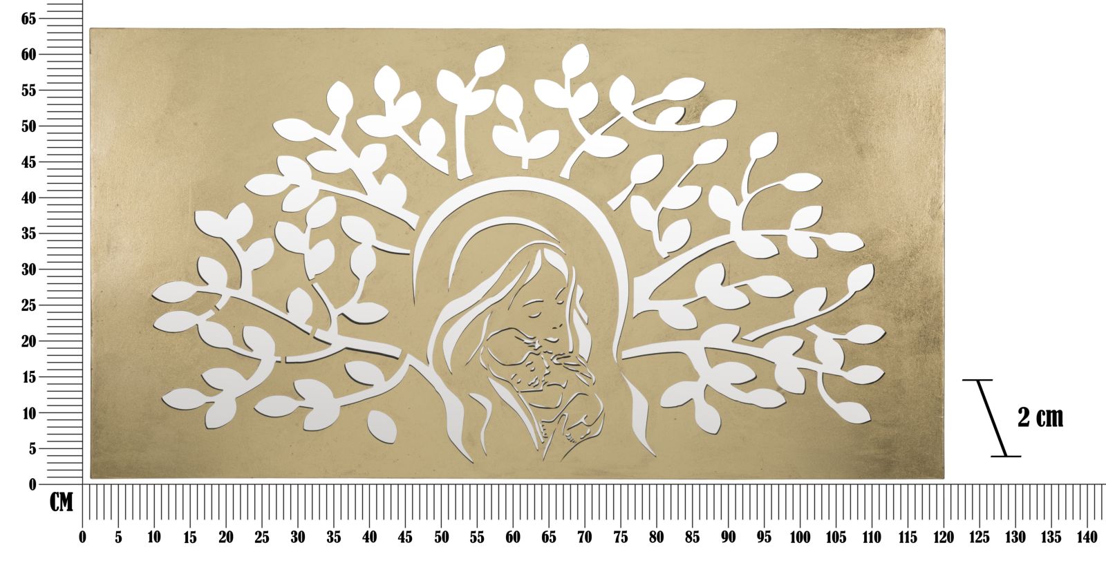 Pannello Decorativo Maternity Oro 120x2x64 cm