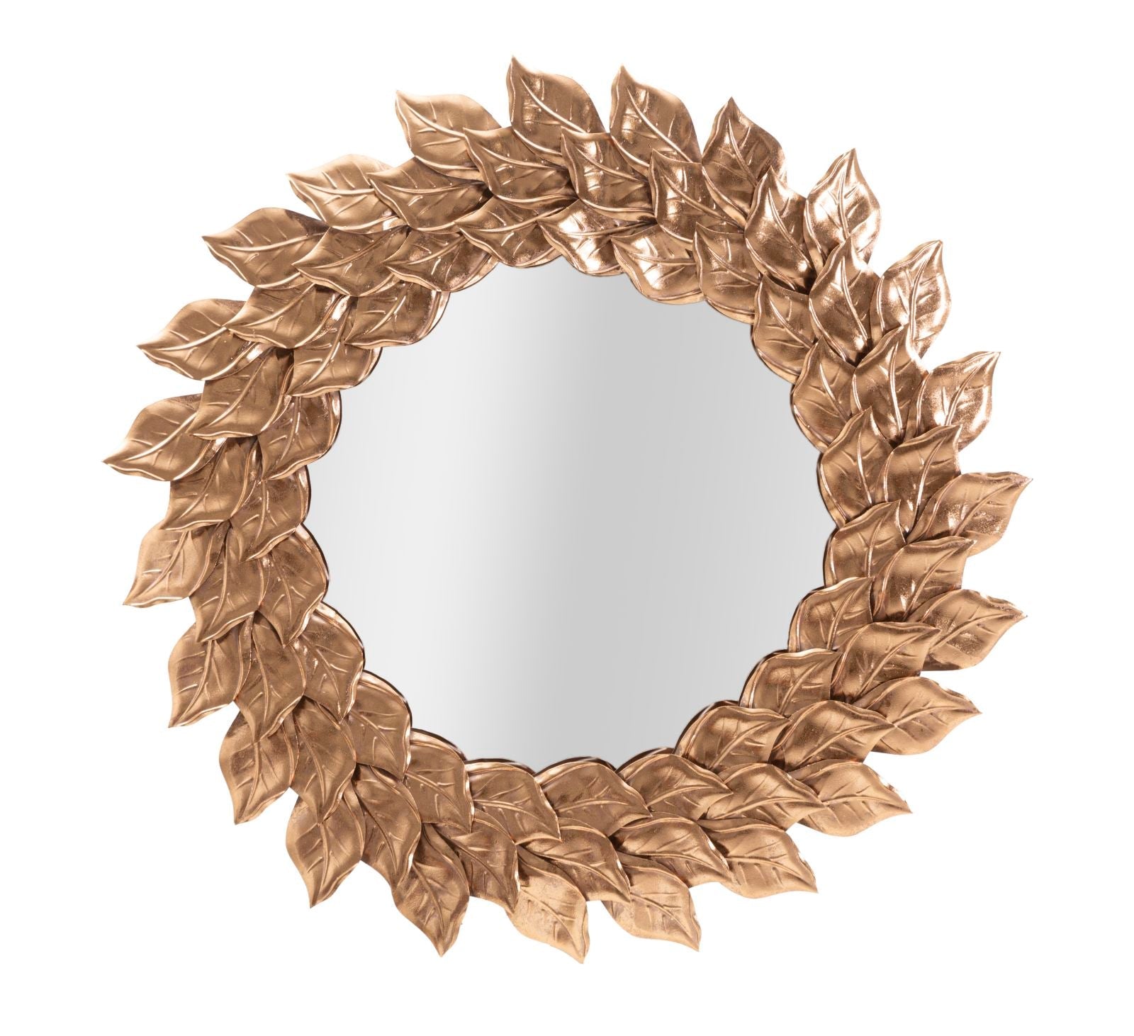 Specchio da parete elegante in rame con cornice decorativa cm ø 73x5