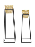 Coppia di Vasi Quadrati Eleganti cm ø 23x70-20x60