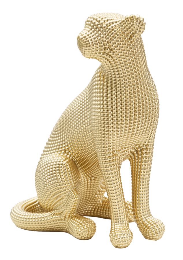Statuetta Leopardo Dorato 23x15,5x29 cm