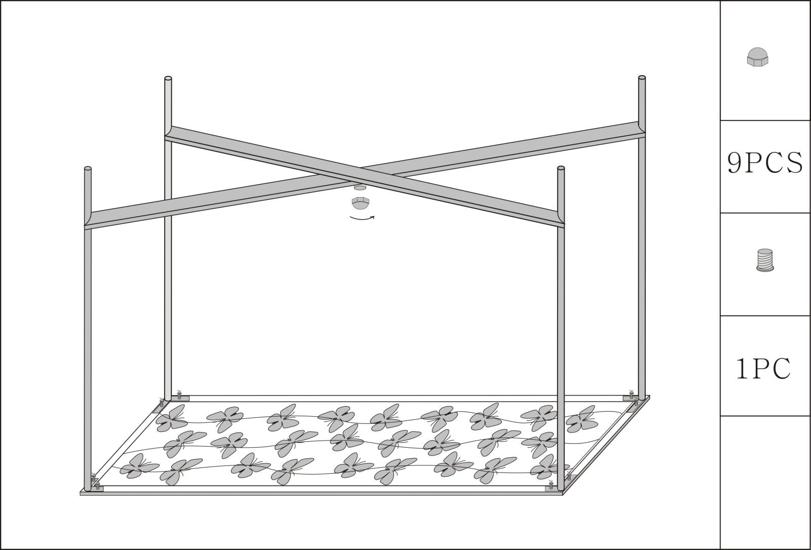 Console in Vetro con Farfalle 100x35x80 cm
