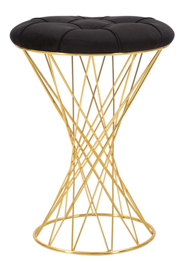 Pouf Torre Elegante Nero Ø 41x50