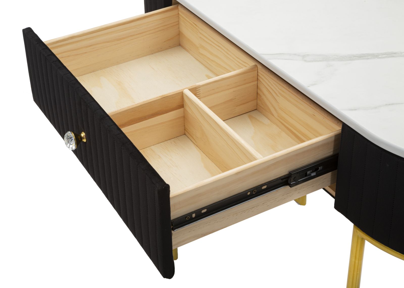 Console Montpellier Elegante Nera 100x43x74 cm