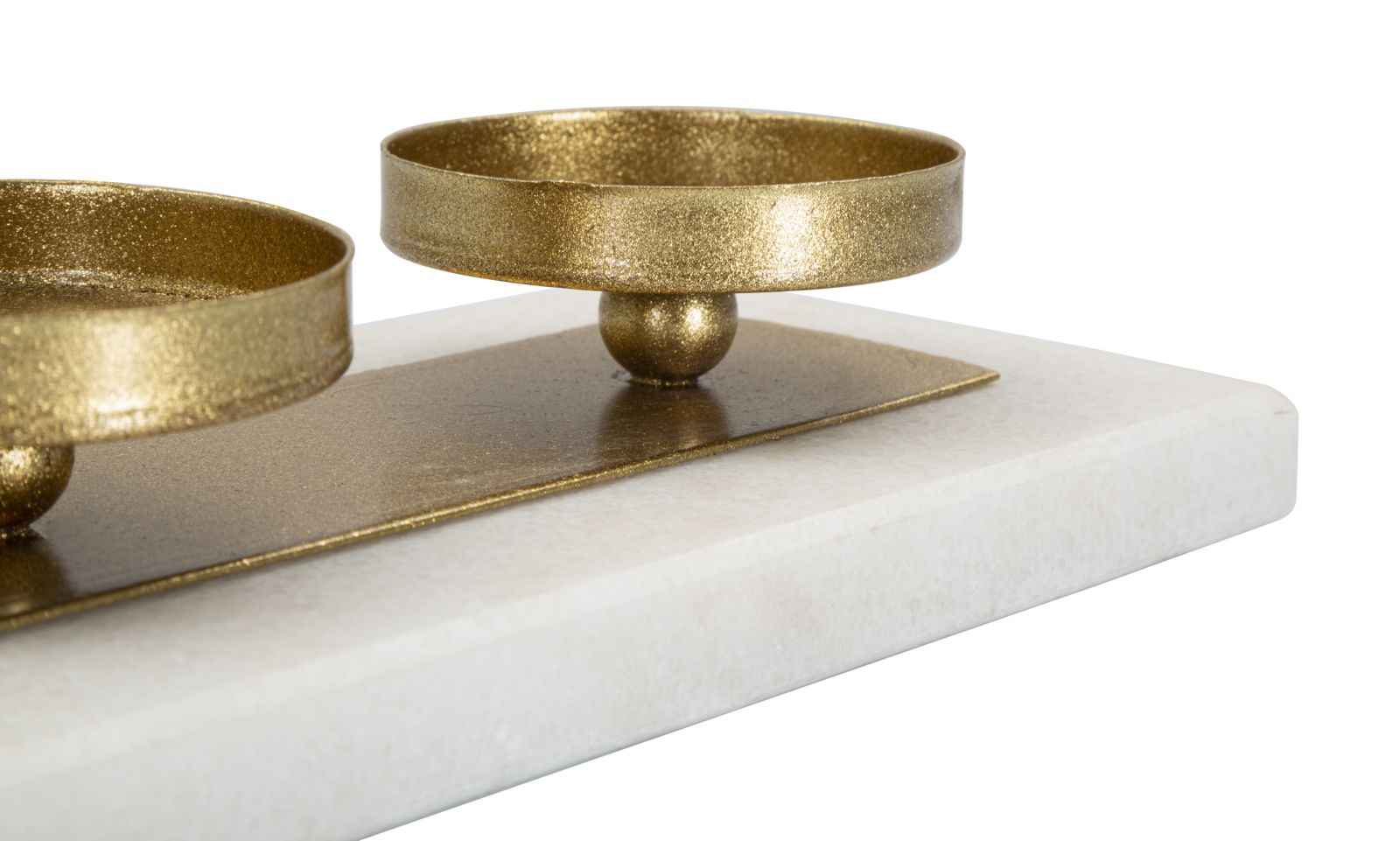 Portacandele in Marmo Elegante 40x10x5 cm