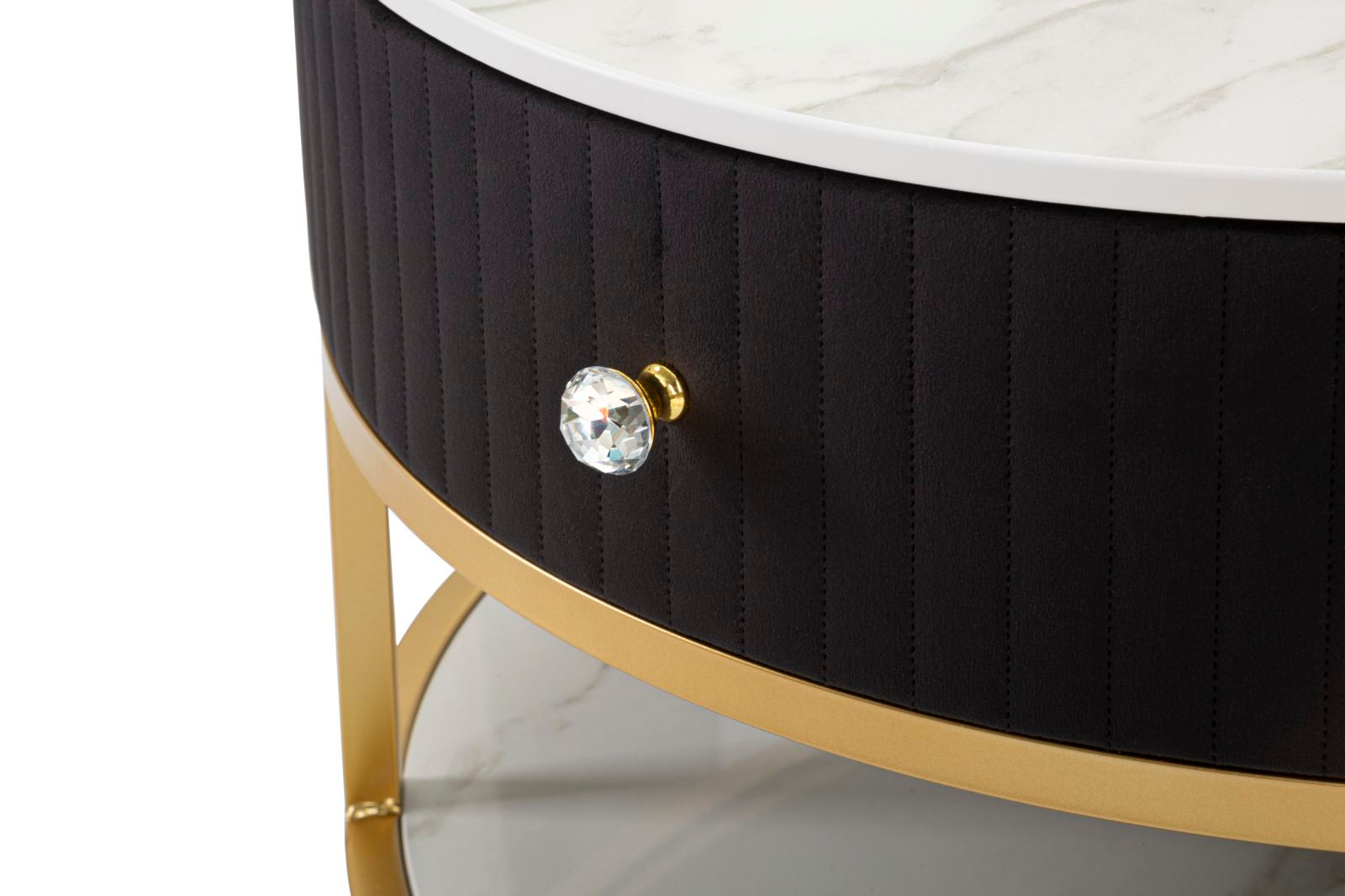 Tavolo da caffè rotondo Montpellier Nero Ø 75 cm - Eleganza e Funzionalità
