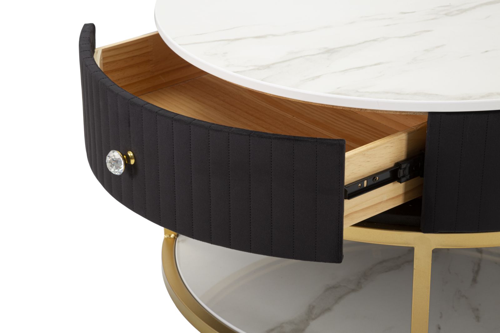 Tavolo da caffè rotondo Montpellier Nero Ø 75 cm - Eleganza e Funzionalità