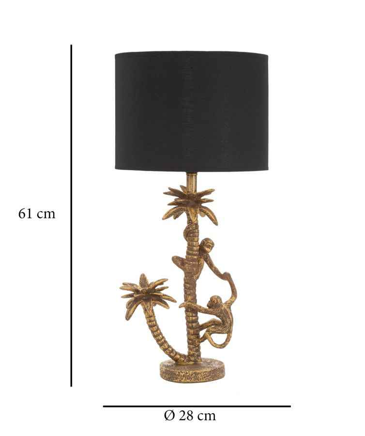 Lampada da Tavolo Palma Elegante con Base a Forma di Palma