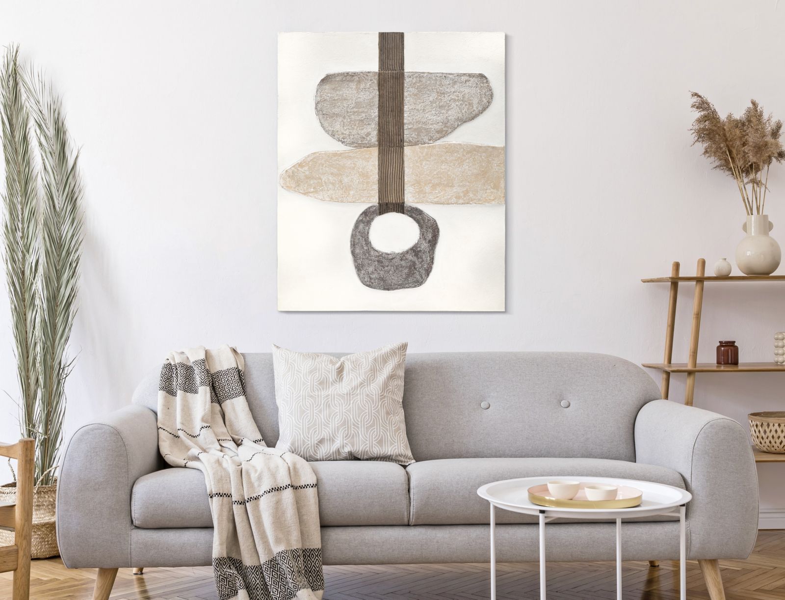 Opera d'Arte Astratta Stony - 80x2,8x100 cm