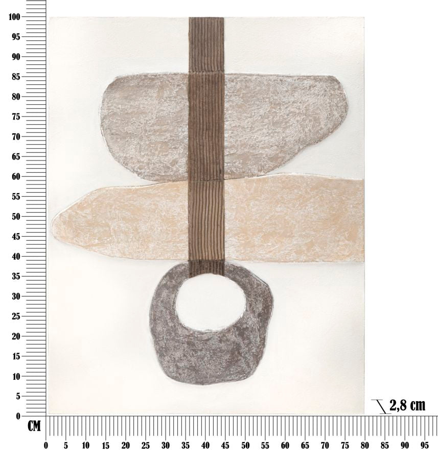 Opera d'Arte Astratta Stony - 80x2,8x100 cm
