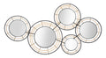 Pannello Decorativo in Ferro con Specchi Oporto 111x9,5x59 cm