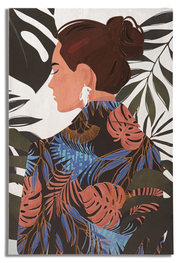 Stampa Arte Femminile nella Giungla - 80x2,8x120