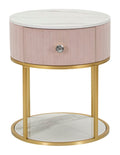 Comodino Montpellier Rosa Elegante Ø 42x48 cm