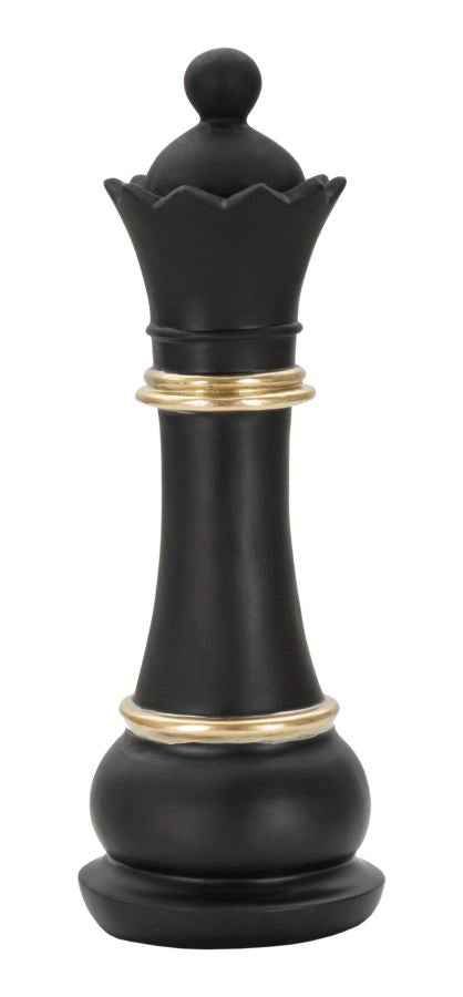 Scultura "Regina Nera e Oro" - Eleganza e Design Moderno cm ø 9x25,5