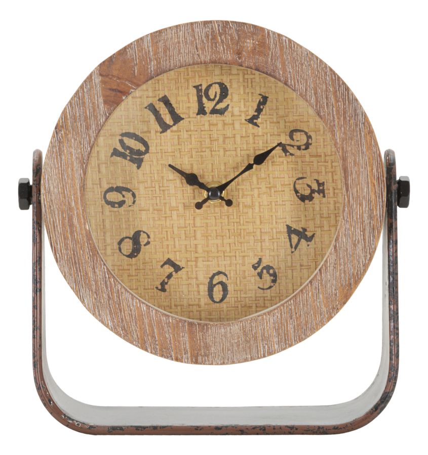 Orologio da tavolo rotondo design elegante cm 23,5x7x24