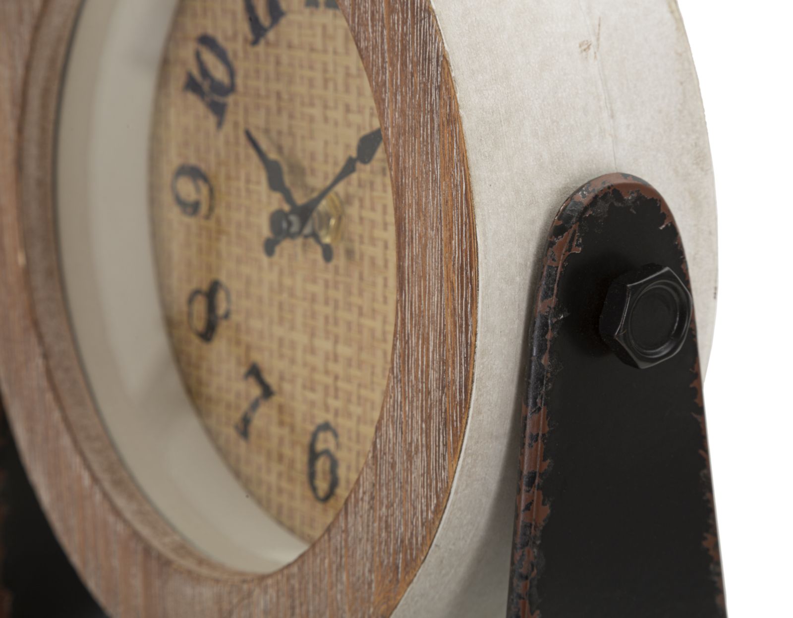 Orologio da tavolo rotondo design elegante cm 23,5x7x24