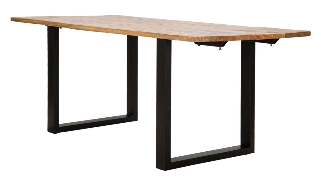 Tavolo da Pranzo Estensibile Edge in Legno di Mango 180x90x77 cm