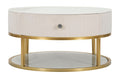 Tavolo da caffè elegante Montpellier crema cm ø 75x36