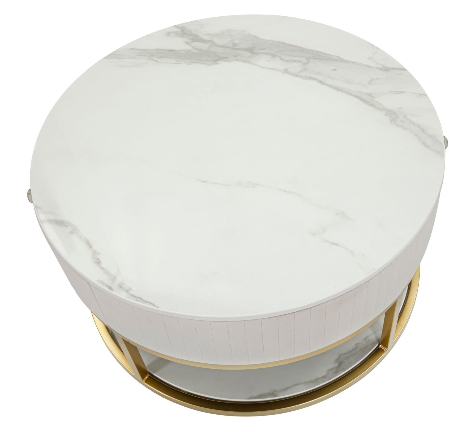 Tavolo da caffè elegante Montpellier crema cm ø 75x36