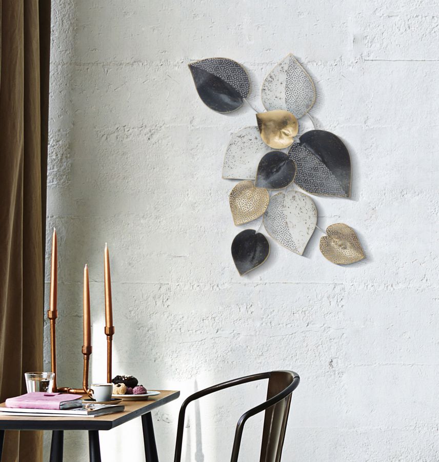 Pannello in Metallo Foglia Mezza - cm 62,5x5,5x40
