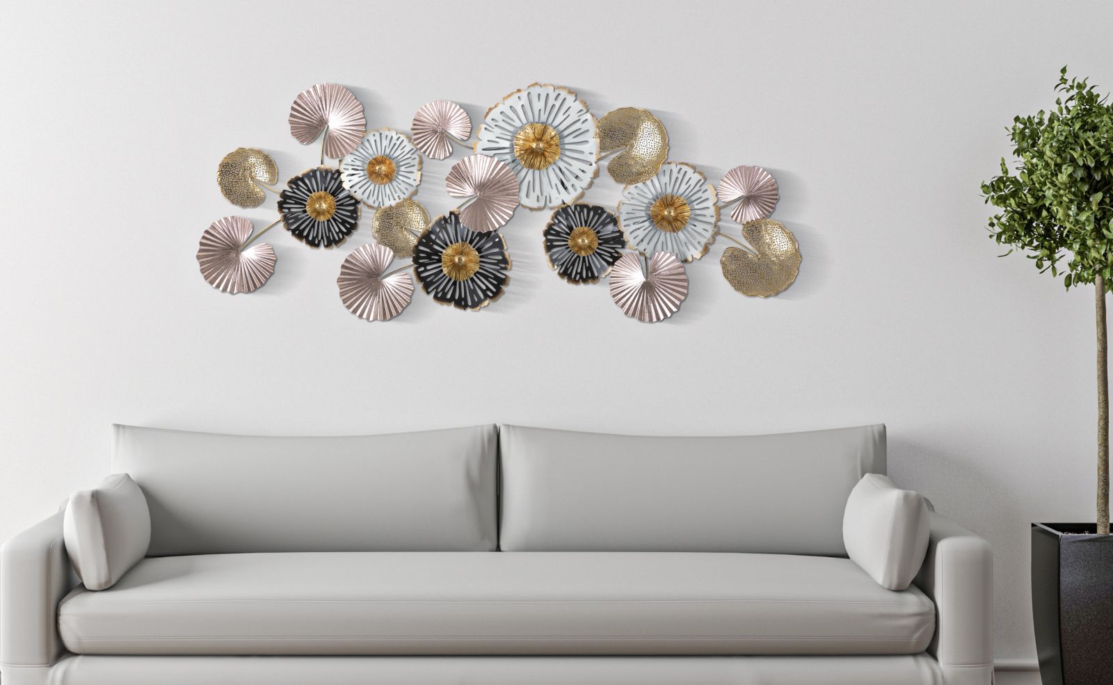 Pannello Decorativo in Ferro Pinky - cm 133,5x6,5x54,5